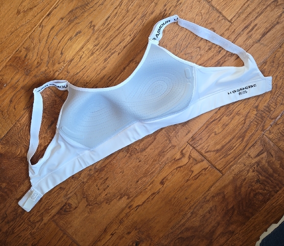 Under Armour Women's Classic White Sports Bra - Picture 2 of 5